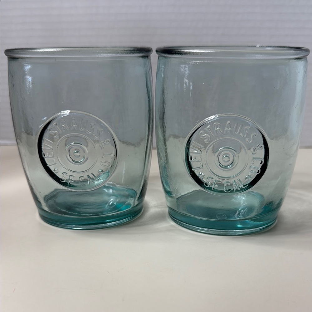 Levi Strauss X Target Limited Edition Recycled Glass Tumblers Set Of 2 13.5oz